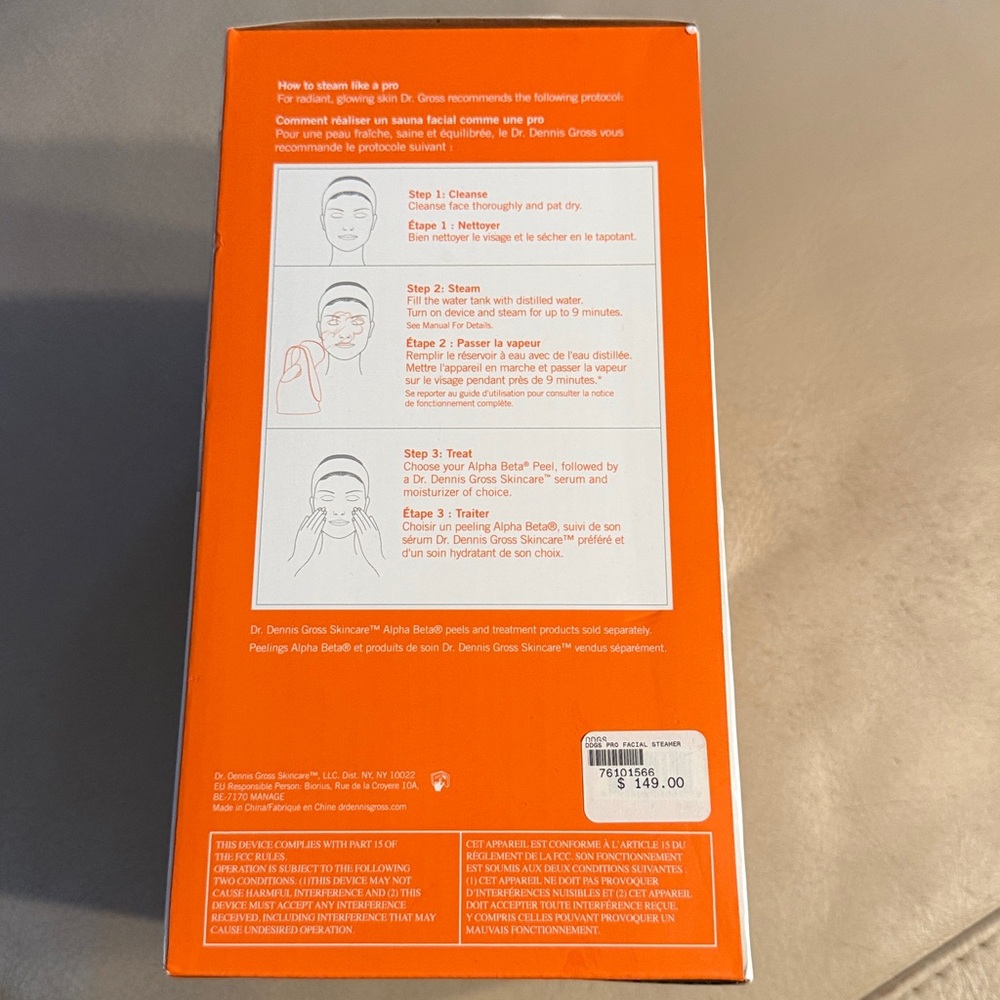 Dr Dennis Gross Pro Facial Steamer - White and Orange - Picture 2 of 4